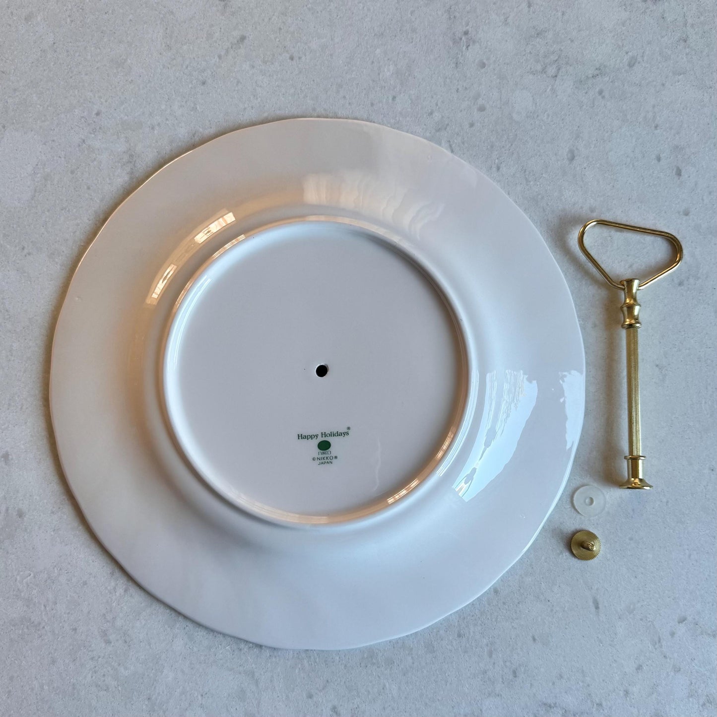 Vintage Nikko Happy Holidays Serving Tray with Handle