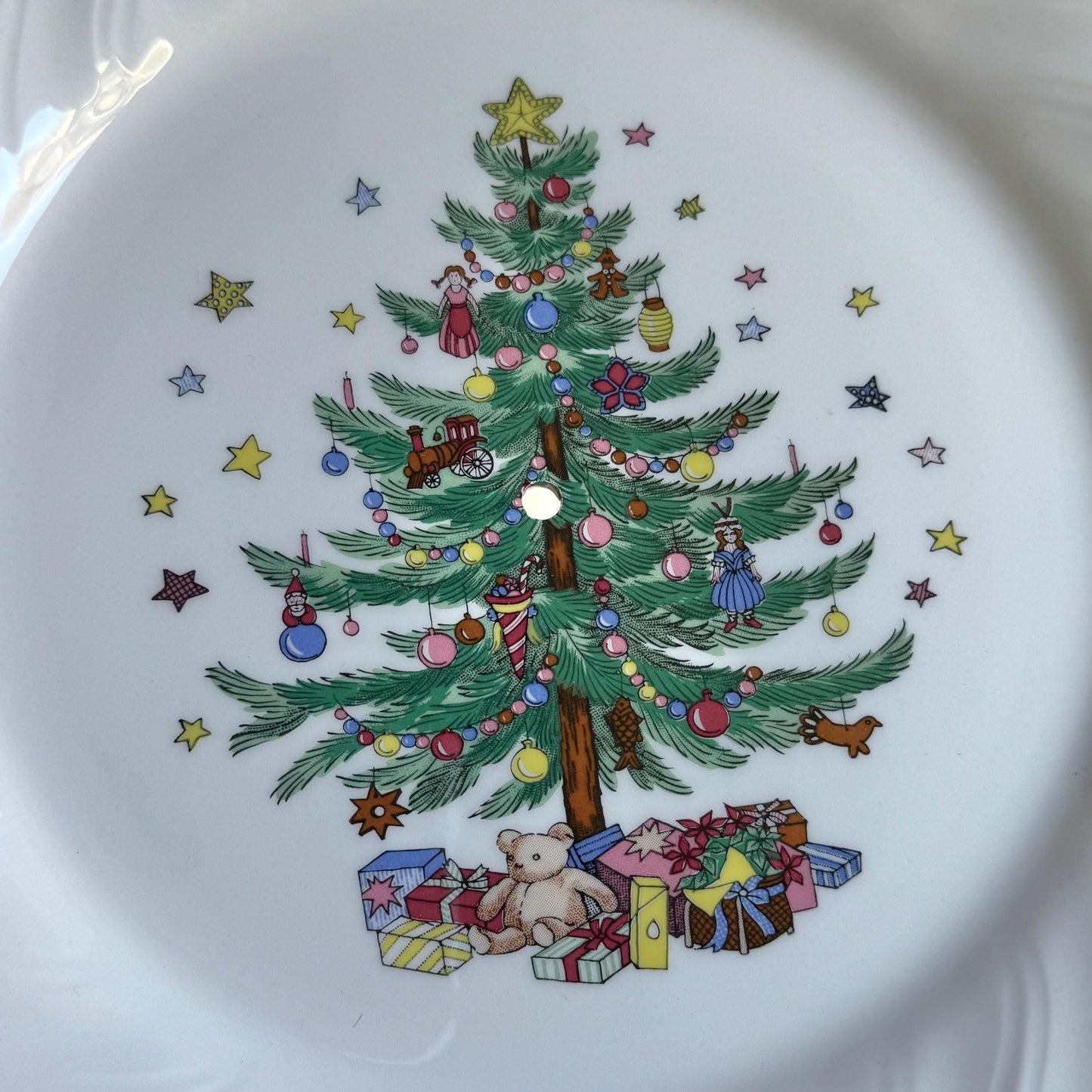 Vintage Nikko Happy Holidays Serving Tray with Handle