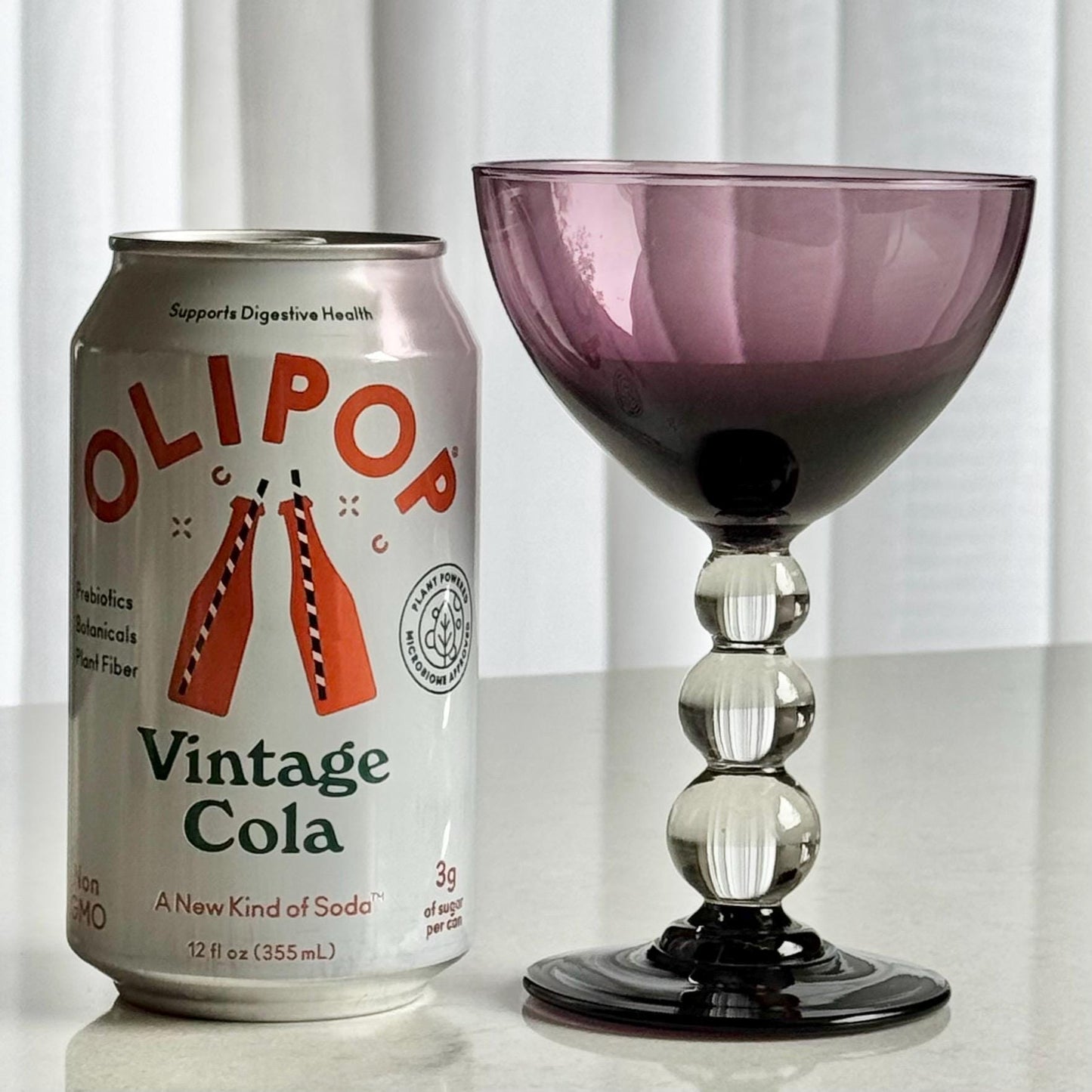 Vintage Bryce Aristocrat Amethyst Purple Bubble Stem Glasses - Set of 3