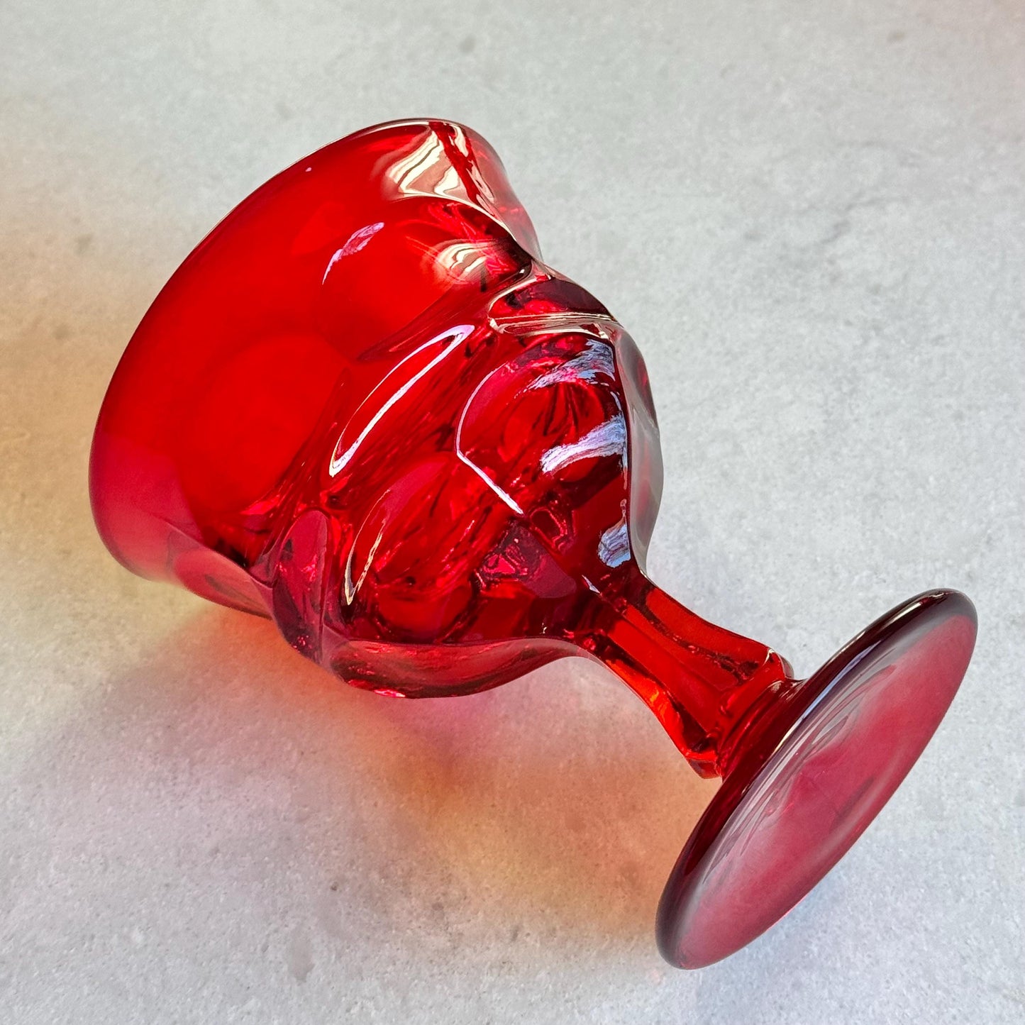 Vintage Fostoria Argus Ruby Red Glasses (circa 1964 - 1982) - Set of 8 Coupes