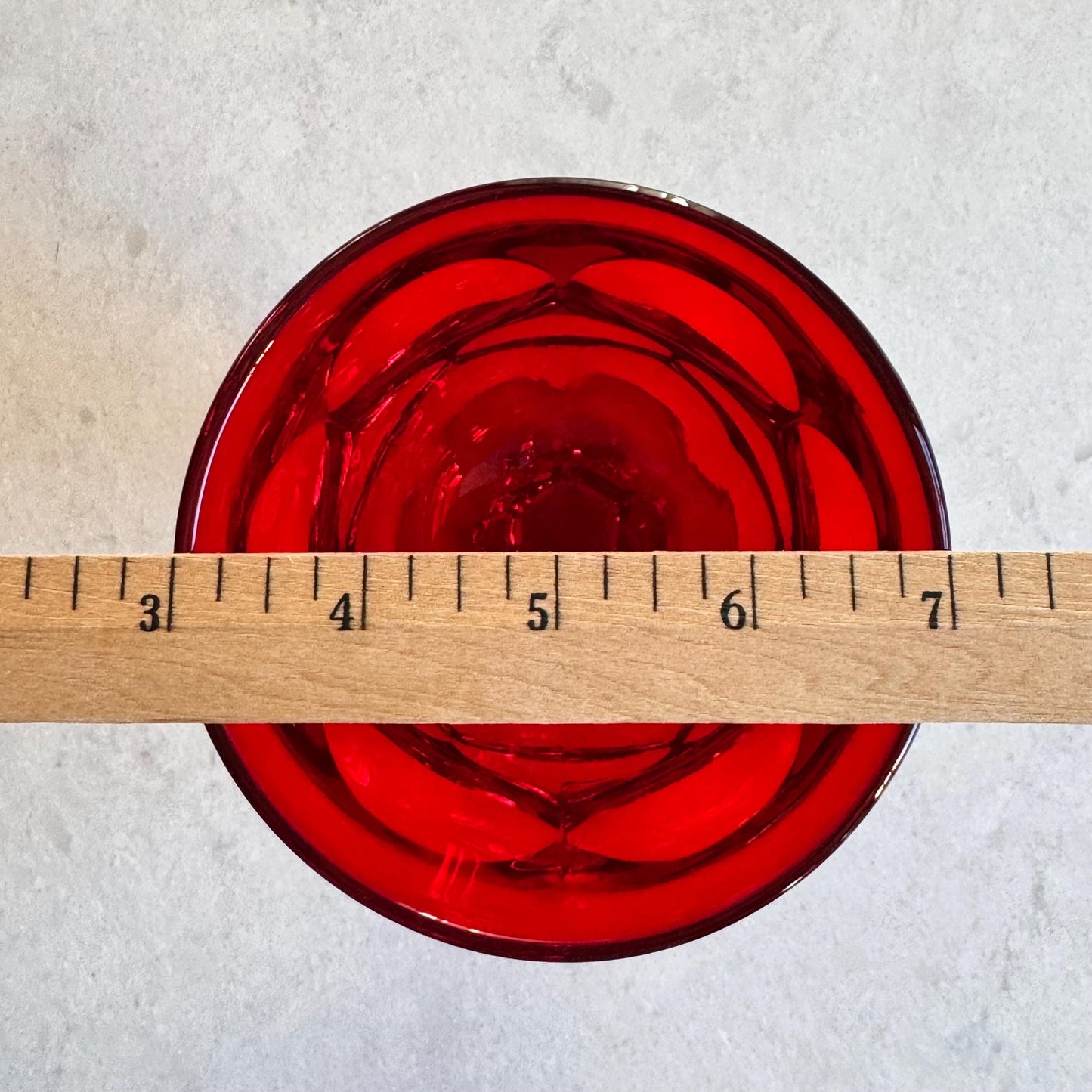 Vintage Fostoria Argus Ruby Red Glasses (circa 1964 - 1982) - Set of 8 Coupes