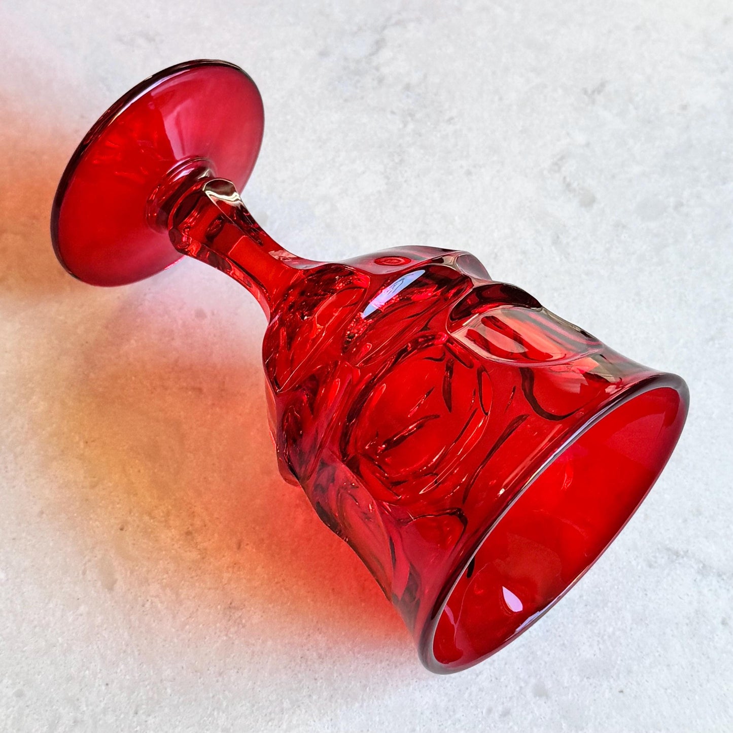 Vintage Fostoria Argus Ruby Red Glasses (circa 1964 - 1982) - Set of 8 Large Goblets