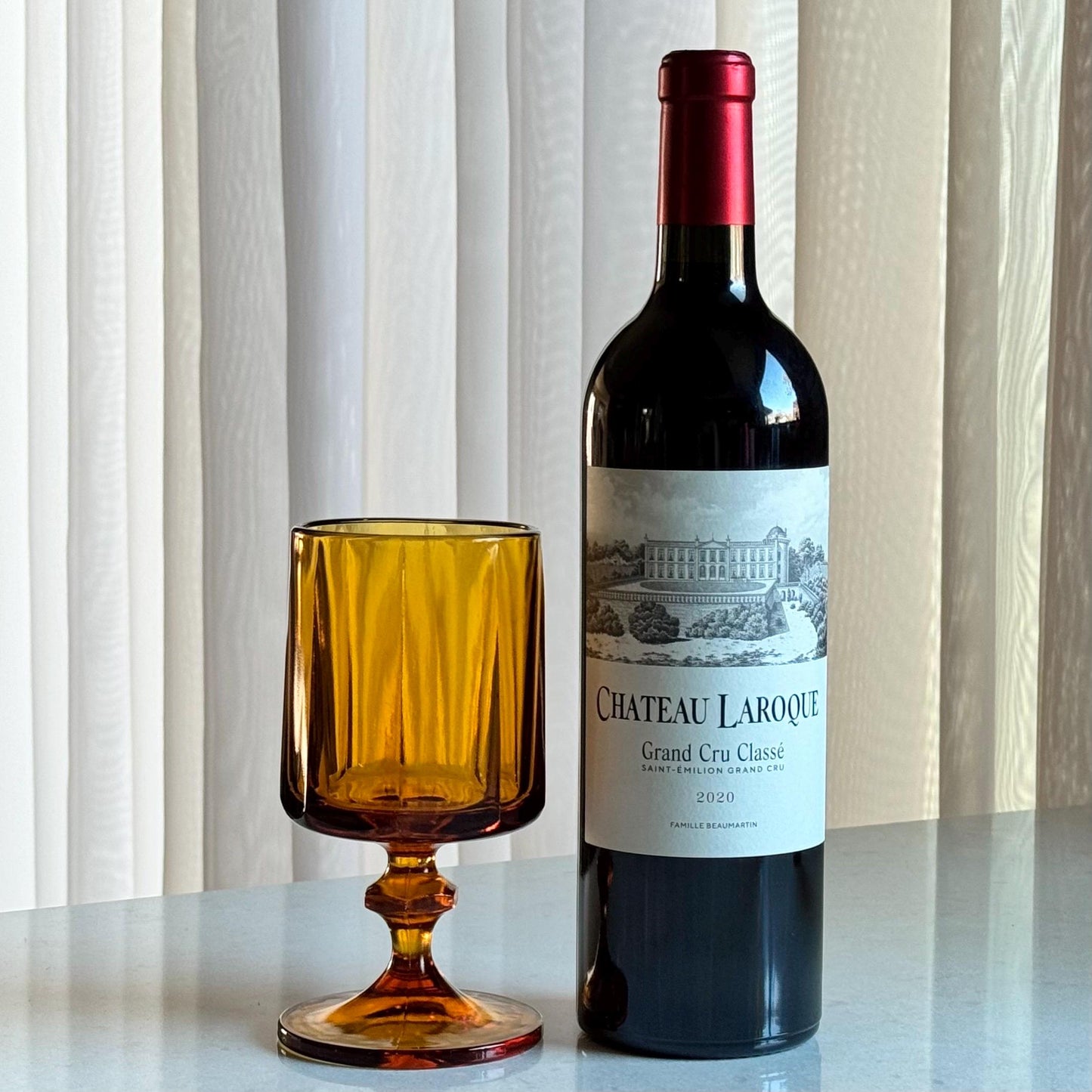 Vintage Nouveau Gold Paneled Glasses - Set of 12