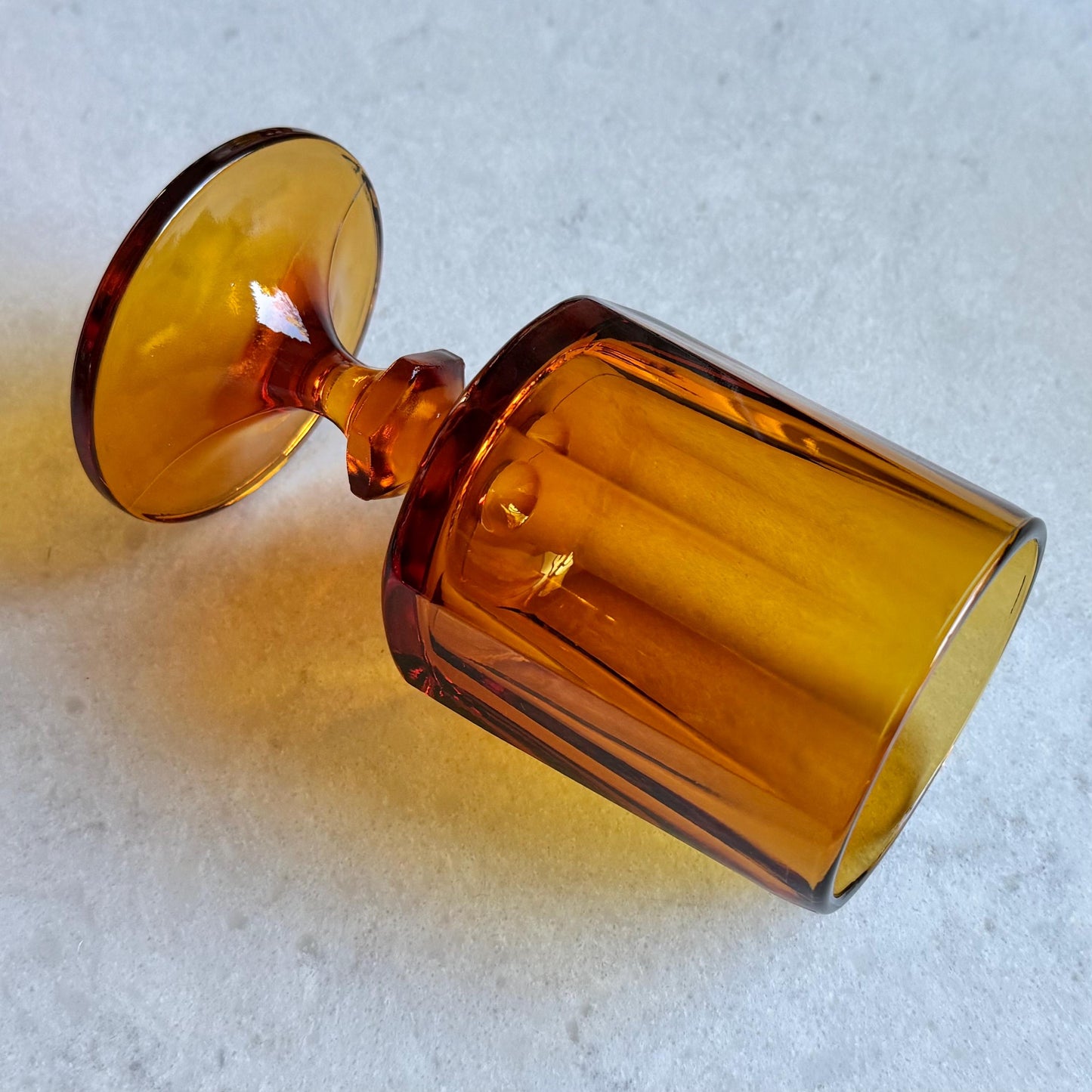 Vintage Nouveau Gold Paneled Glasses - Set of 12