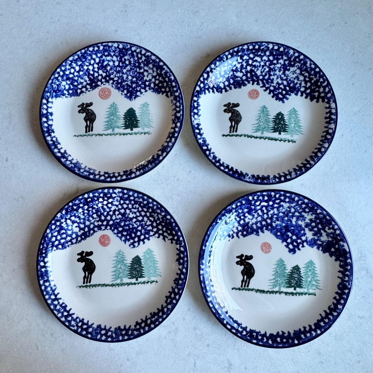 Vintage Thomson Woodland Dishes - Service for Four (12 pieces total)