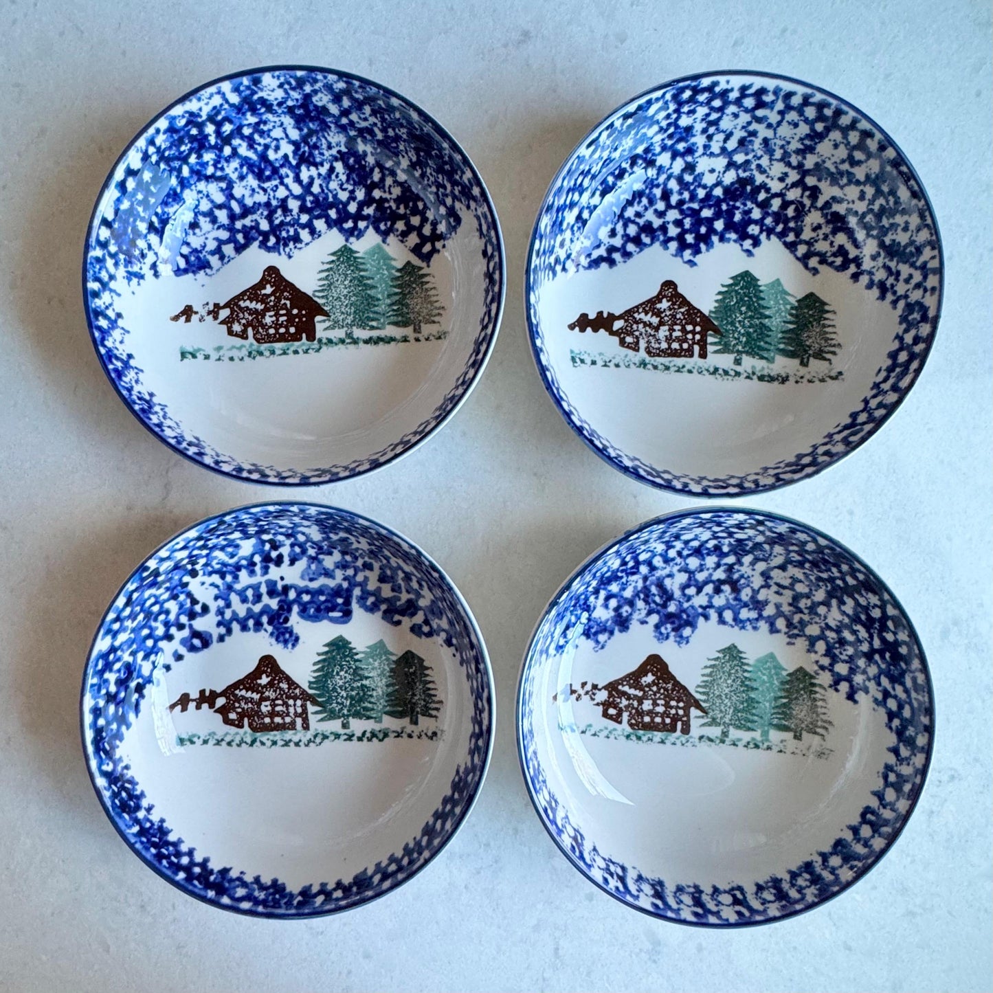 Vintage Thomson Woodland Dishes - Service for Four (12 pieces total)