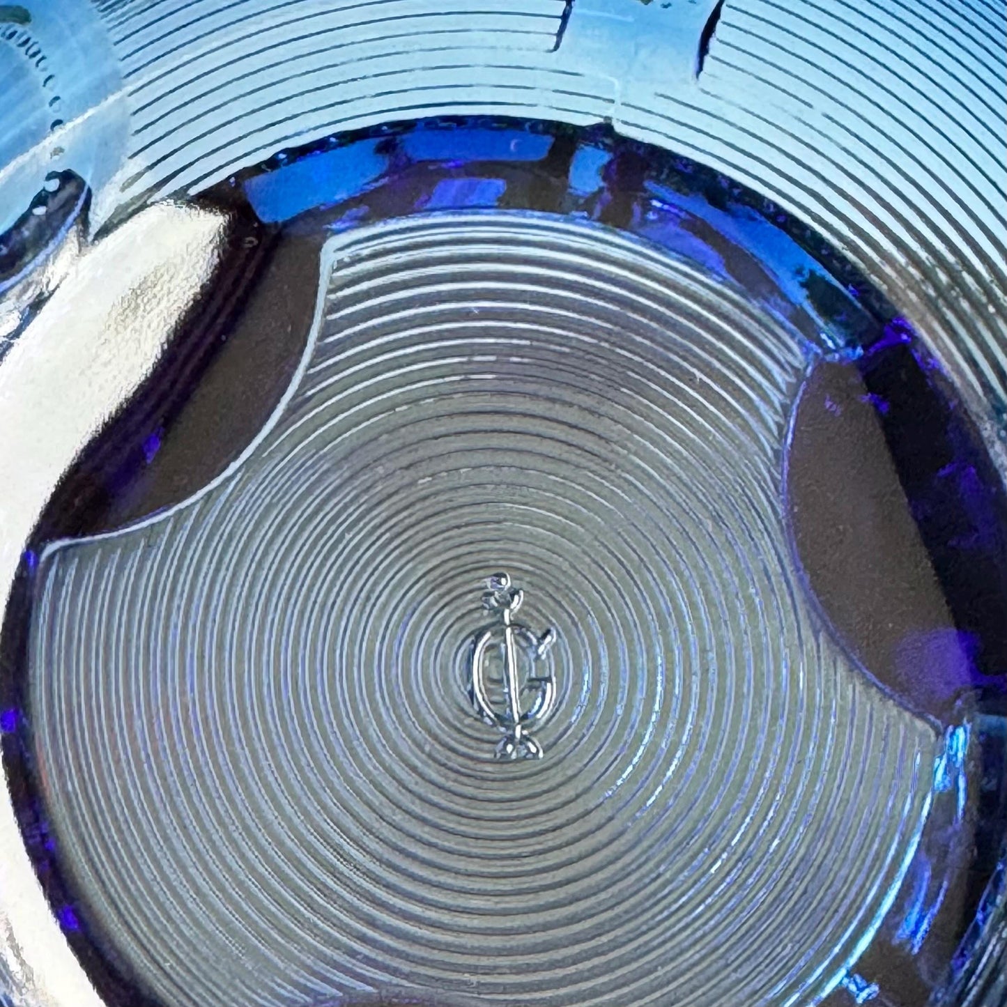 Vintage Imperial Glass Cobalt Blue Tri-Foot Lidded Dish