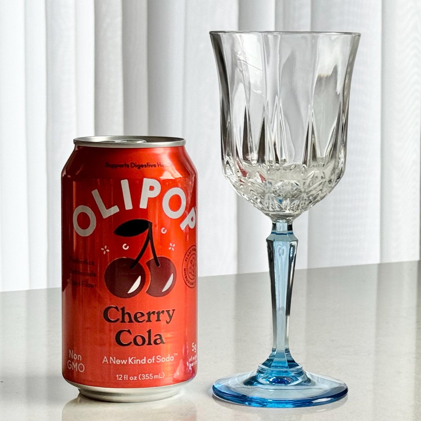 Vintage Auteuil Lilas Azure Blue Stem glasses by Cristal D’Arques - Durand - Set of 4