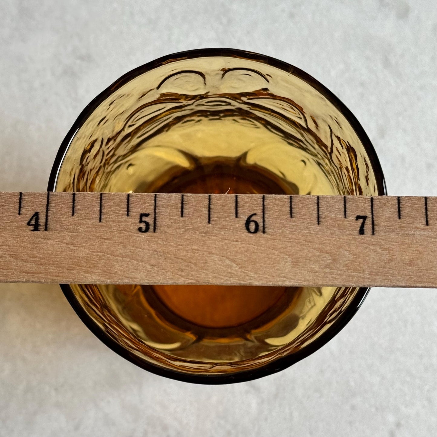 Vintage Libbey Country Garden 10 Ounce Amber Glasses - Set of 8 Tumblers