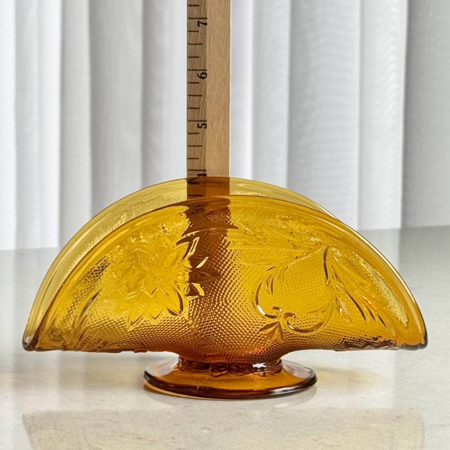 Vintage Tiara Glass Sandwich Amber Napkin Holder (circa 1971 - 1989)