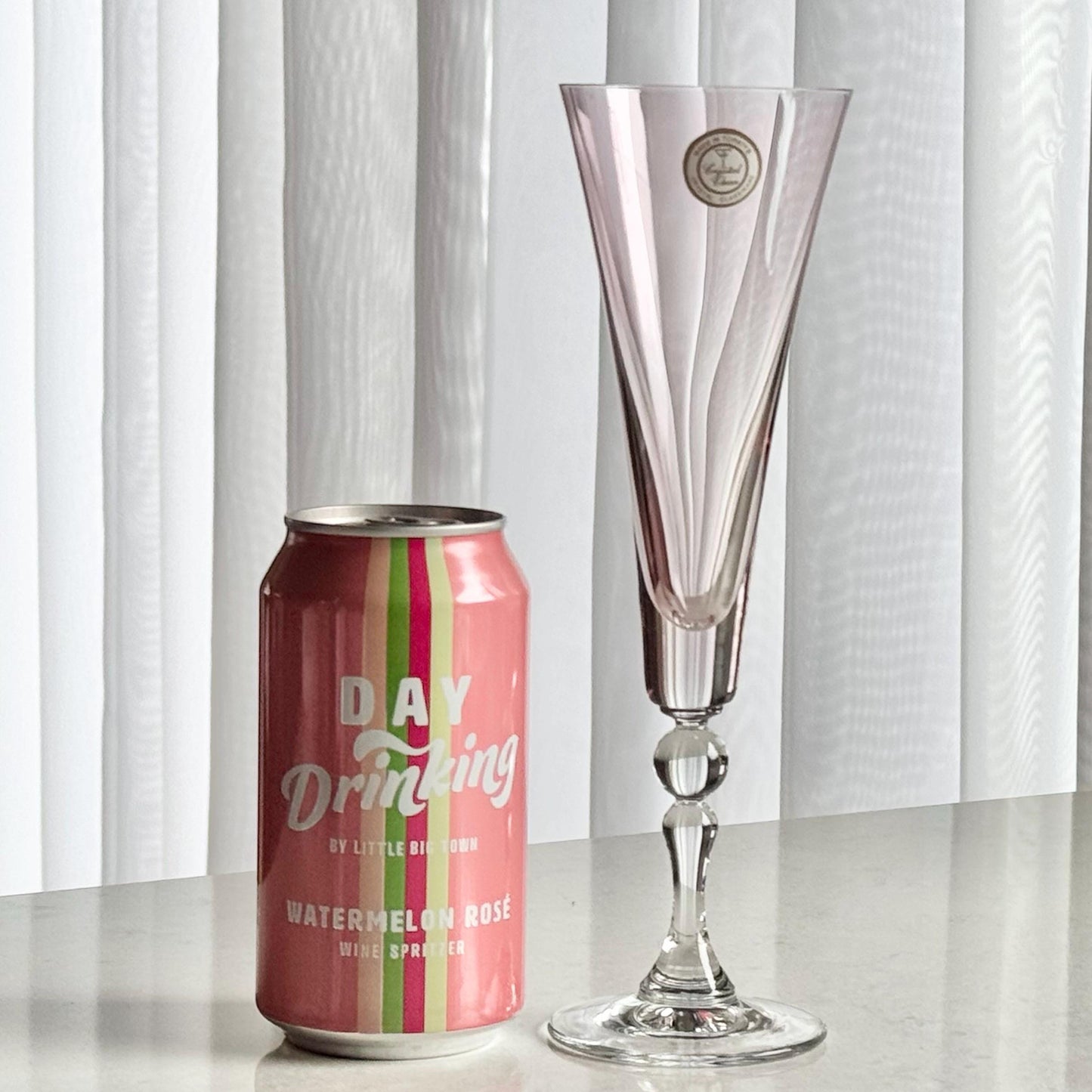 Vintage Pink Avon Honor Society President’s Club Tribute Glasses (circa 2001 - 2002) - Set of 2 Champagne Flutes