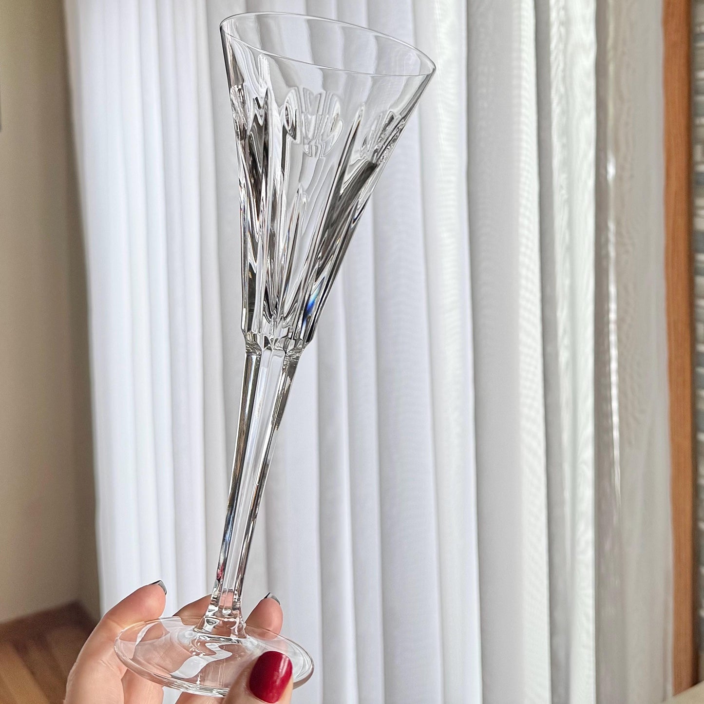 Vintage Waterford Heritage Collection Love Hearts Glasses (circa 1996 - 2005) - Set of 2 Champagne Flutes