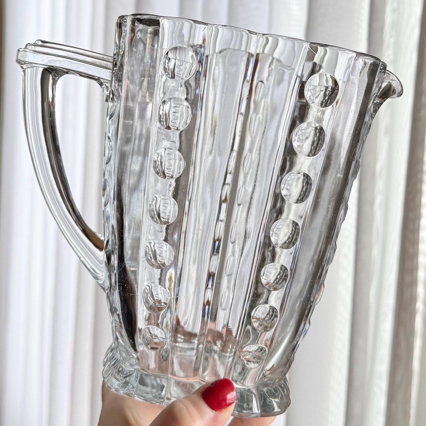Vintage Heisey Old Sandwich Clear Pitcher (circa 1931 - 1956)