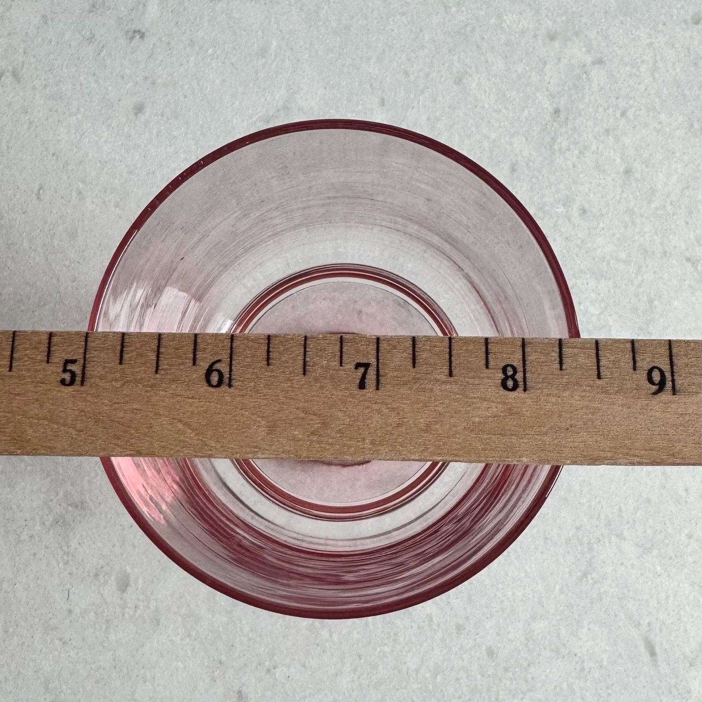 Vintage Pink Column Stem Glasses - Set of 10 Goblets