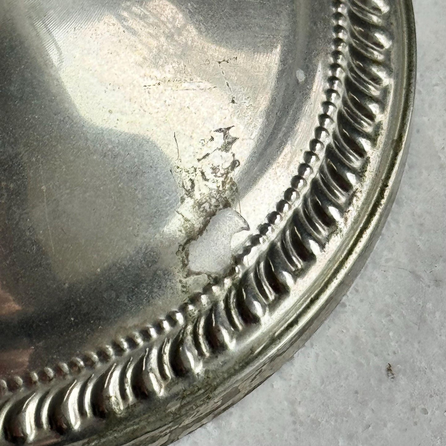 Vintage Duchin Creations 10-1/2 Inch Cake Stand with Sterling Holloware Detachable Base