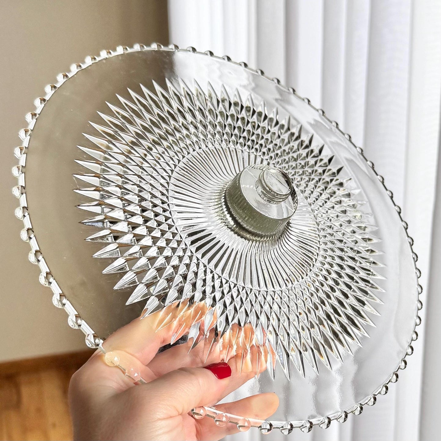 Vintage Duchin Creations 10-1/2 Inch Cake Stand with Sterling Holloware Detachable Base