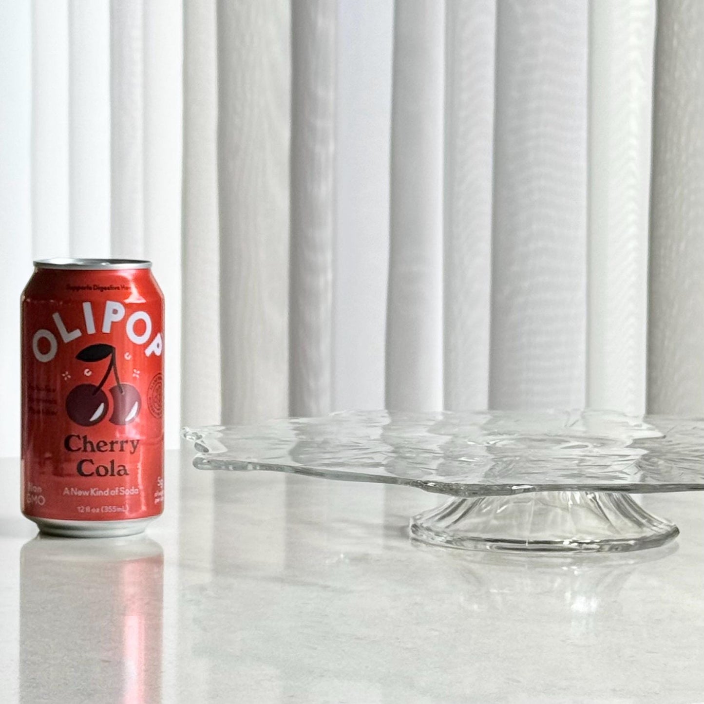 Vintage Indiana Glass 14 Inch Double Fleur De Lis Etched Cake Plate