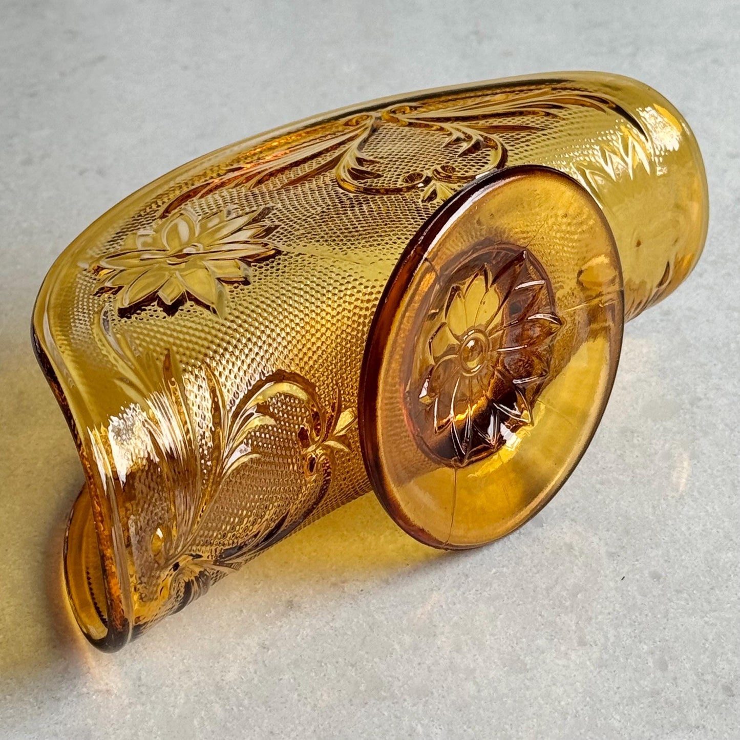 Vintage Tiara Glass Sandwich Amber Napkin Holder (circa 1971 - 1989)