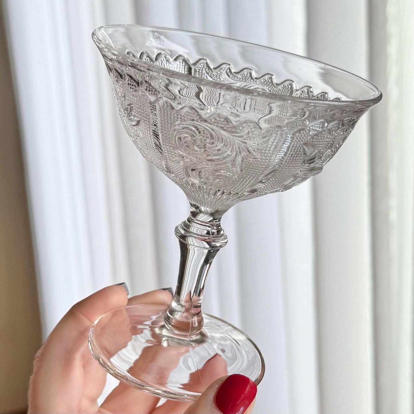 Vintage Westmoreland Glass Princess and Feather Glasses - Set of 4