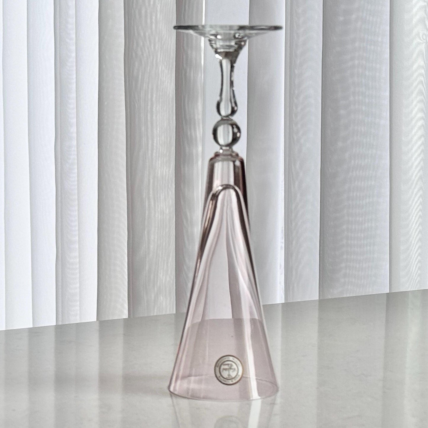 Vintage Pink Avon Honor Society President’s Club Tribute Glasses (circa 2001 - 2002) - Set of 2 Champagne Flutes