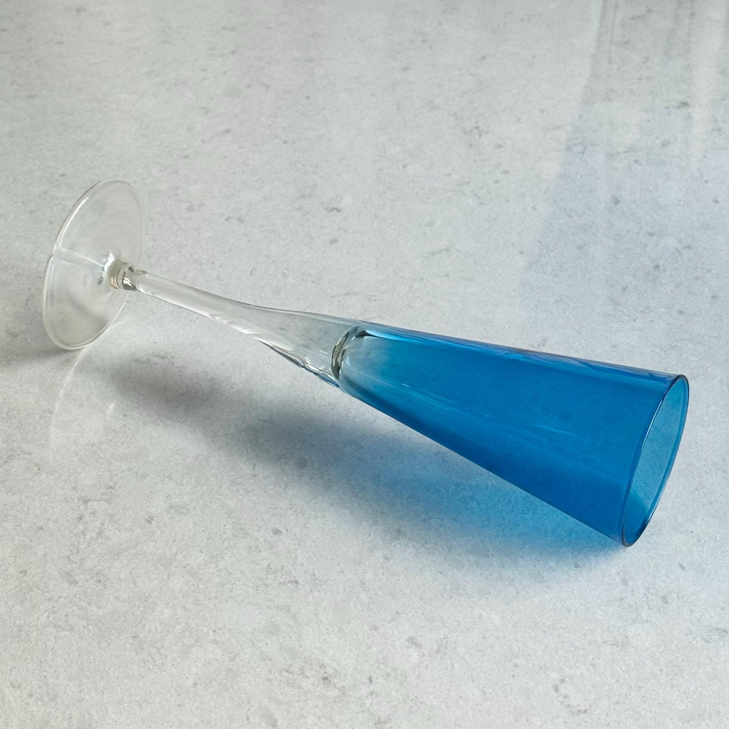 Vintage Leonardo Sektglaser Cobalt Blue Glasses - Set of 10Flutes