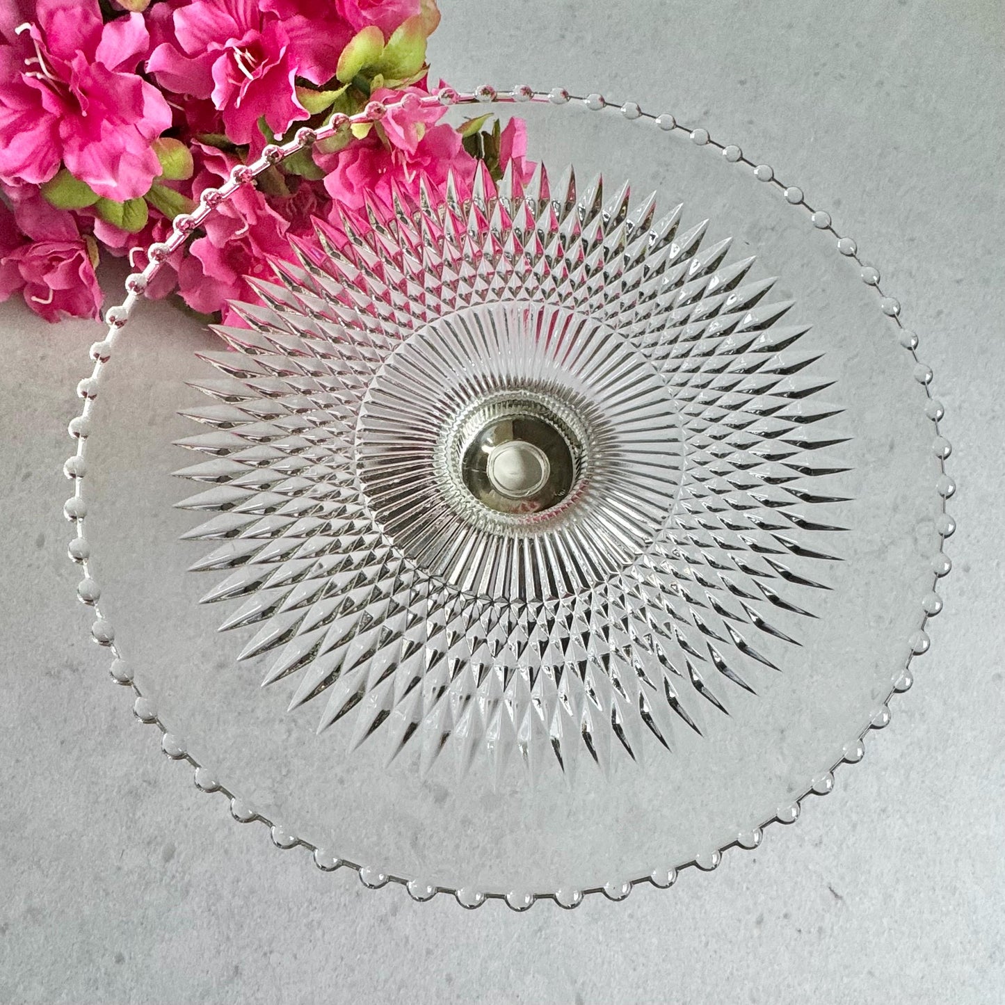 Vintage Duchin Creations 10-1/2 Inch Cake Stand with Sterling Holloware Detachable Base