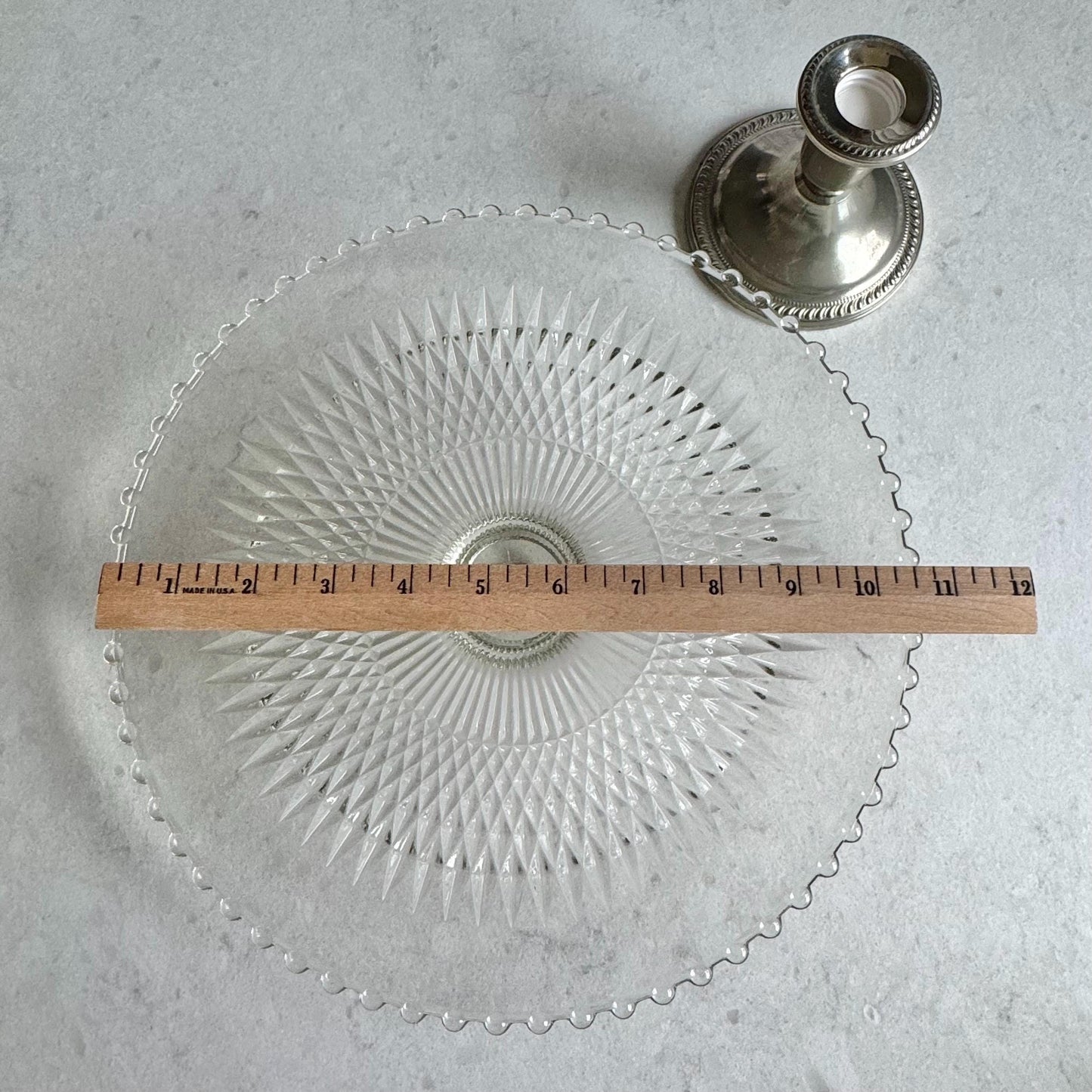 Vintage Duchin Creations 10-1/2 Inch Cake Stand with Sterling Holloware Detachable Base