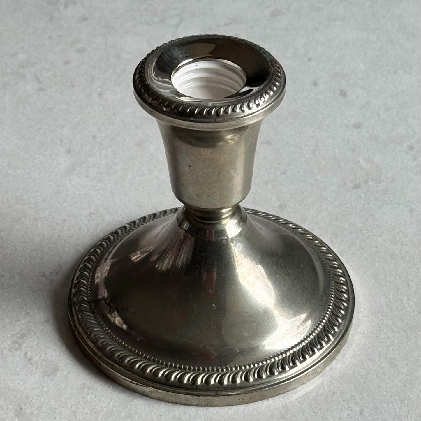 Vintage Duchin Creations 10-1/2 Inch Cake Stand with Sterling Holloware Detachable Base