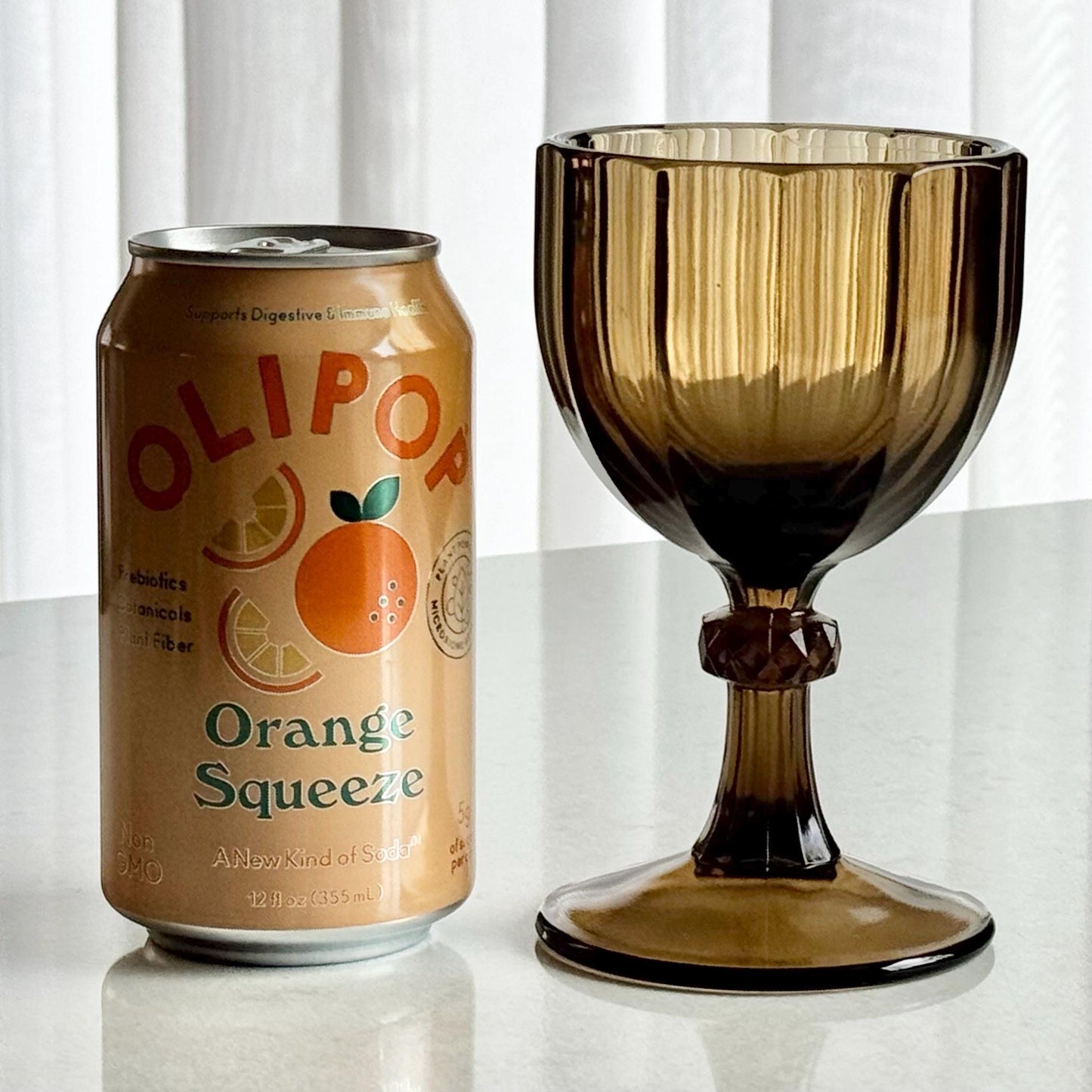 Vintage Imperial Glass Essex Brown Small Goblets  (circa 1982 - 1984) - Set of 12