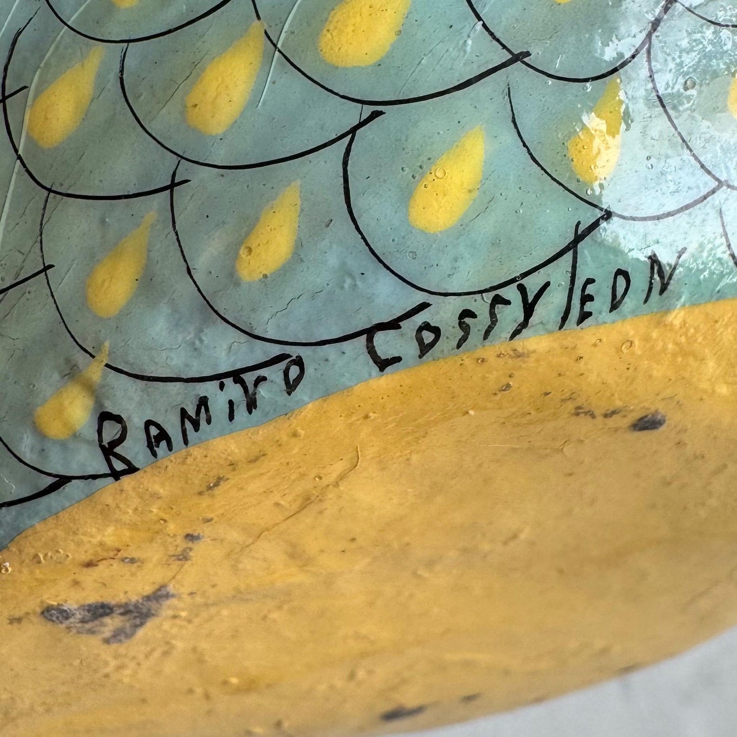 Vintage Signed Ramiro Coss y Leon Paper Mache Quail Bird