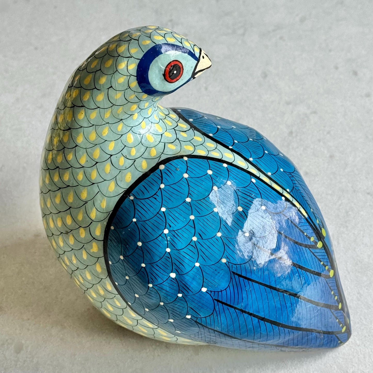 Vintage Signed Ramiro Coss y Leon Paper Mache Quail Bird