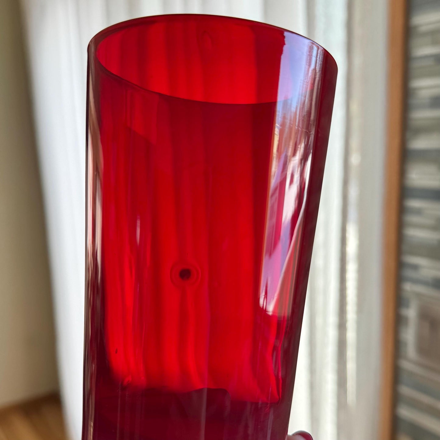 Vintage Ruby Red Cased Glasses - 14 Tumblers Available