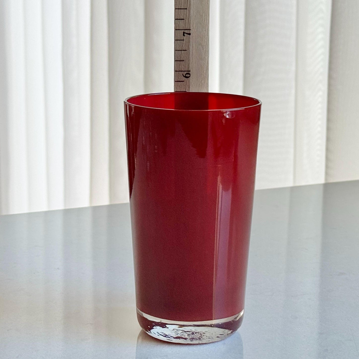 Vintage Ruby Red Cased Glasses - 14 Tumblers Available