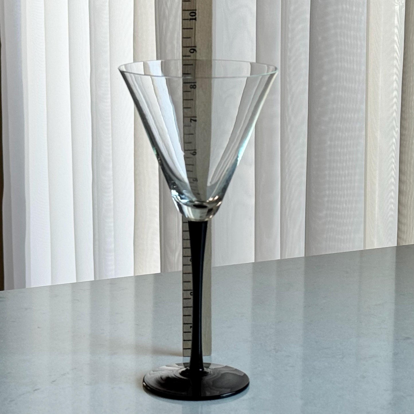 Vintage Artland Black Stem Glasses (#AL1) - Set of 8