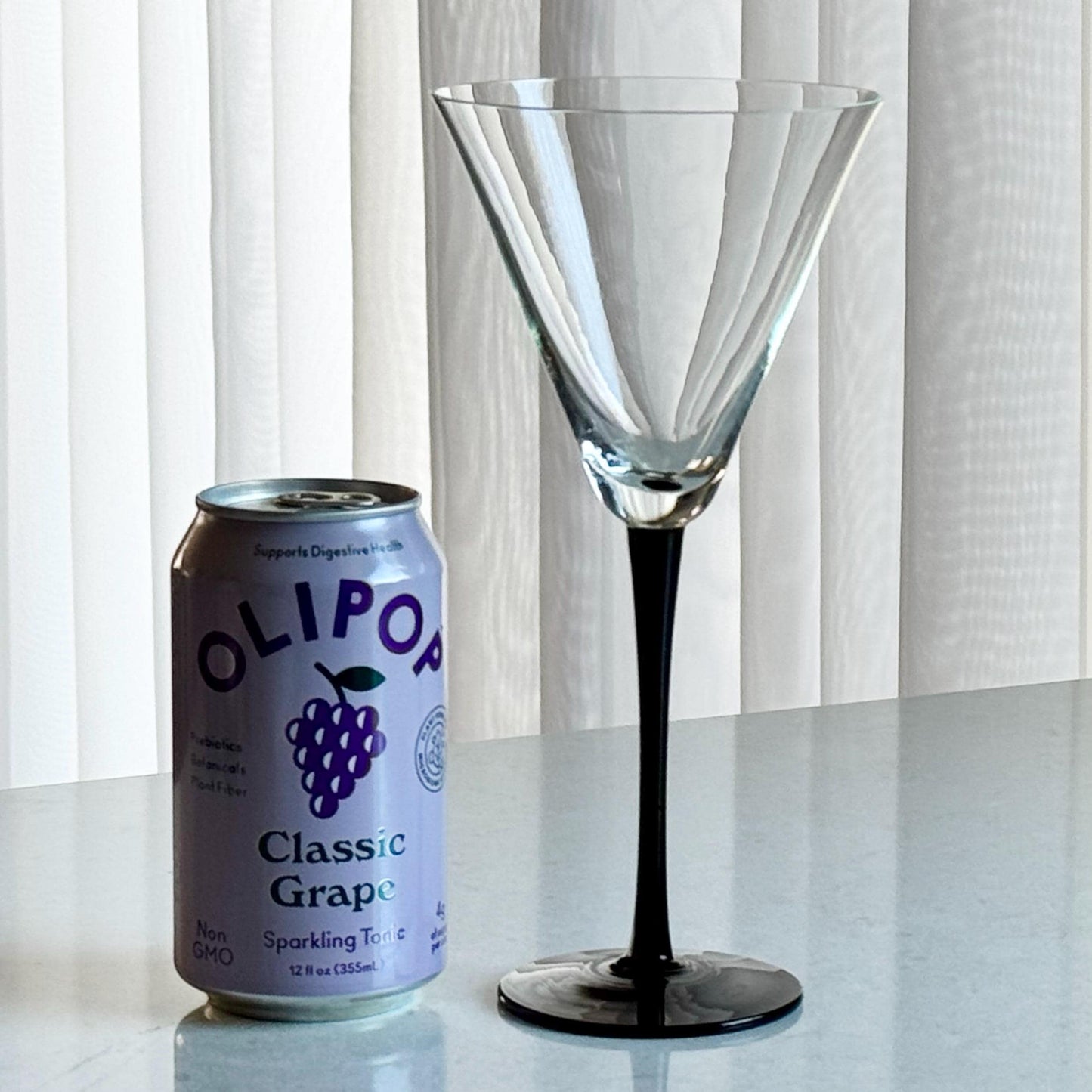 Vintage Artland Black Stem Glasses (#AL1) - Set of 8