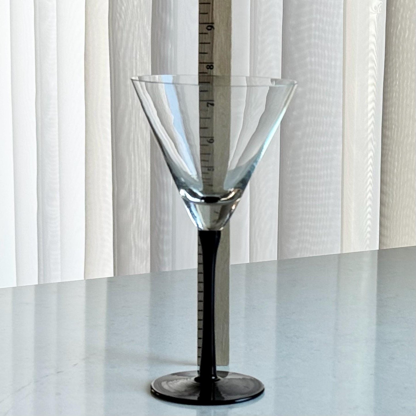 Vintage Artland Black Stem Glasses (#AL2) - Set of 6