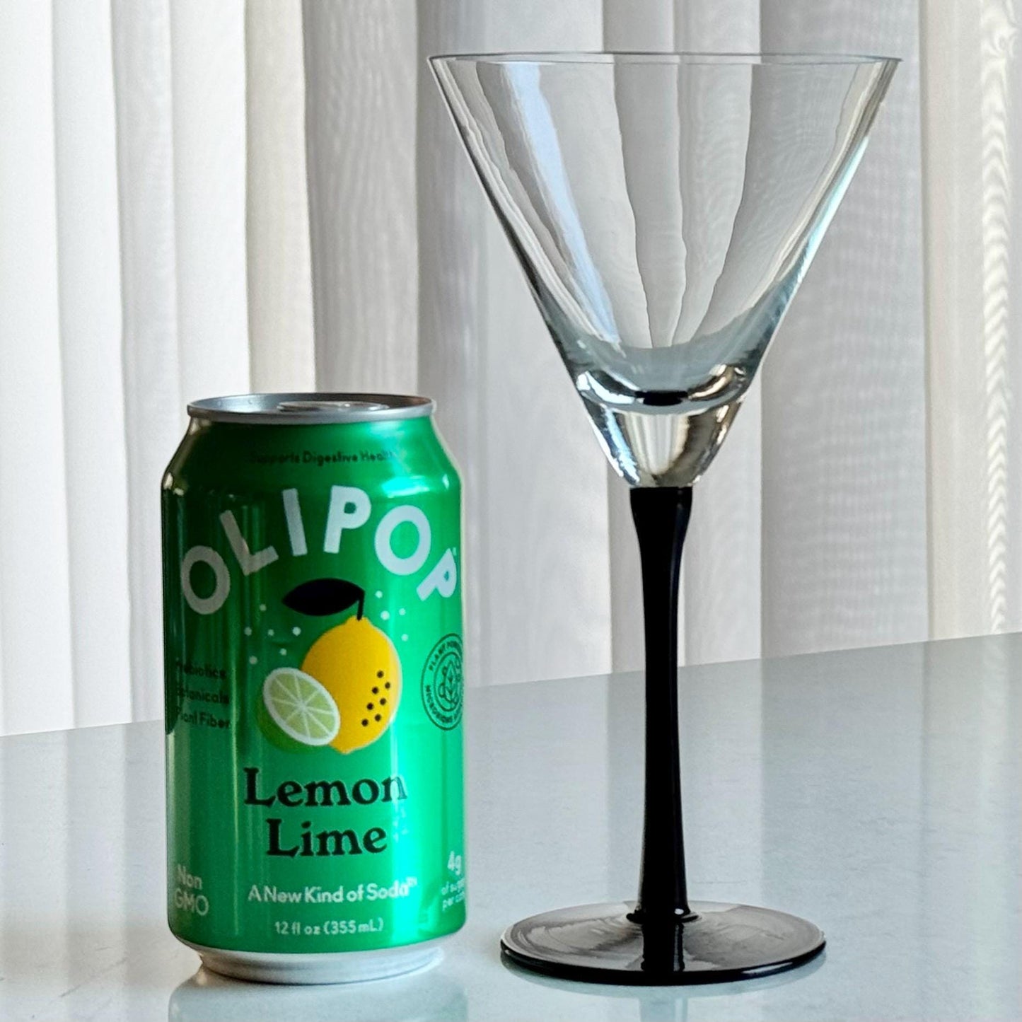 Vintage Artland Black Stem Glasses (#AL2) - Set of 6