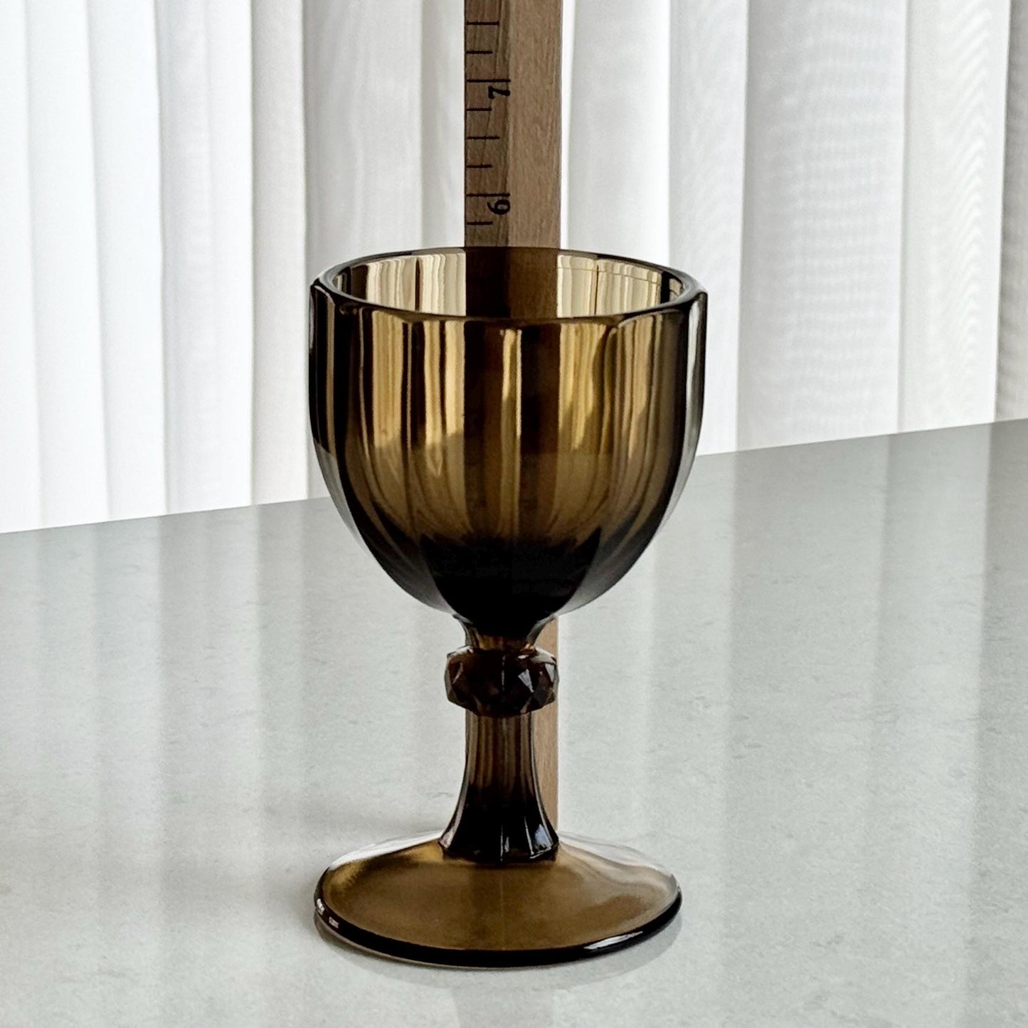 Vintage Imperial Glass Essex Brown Small Goblets  (circa 1982 - 1984) - Set of 12