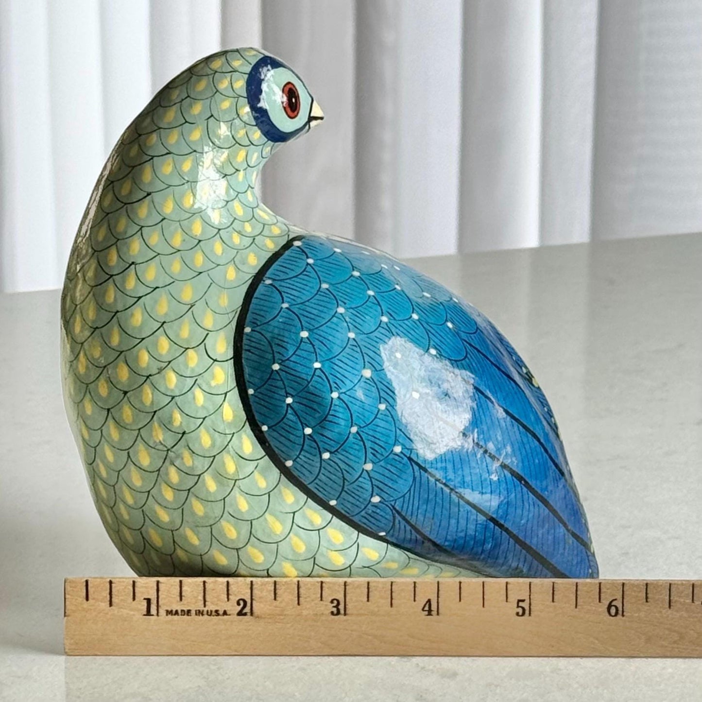 Vintage Signed Ramiro Coss y Leon Paper Mache Quail Bird