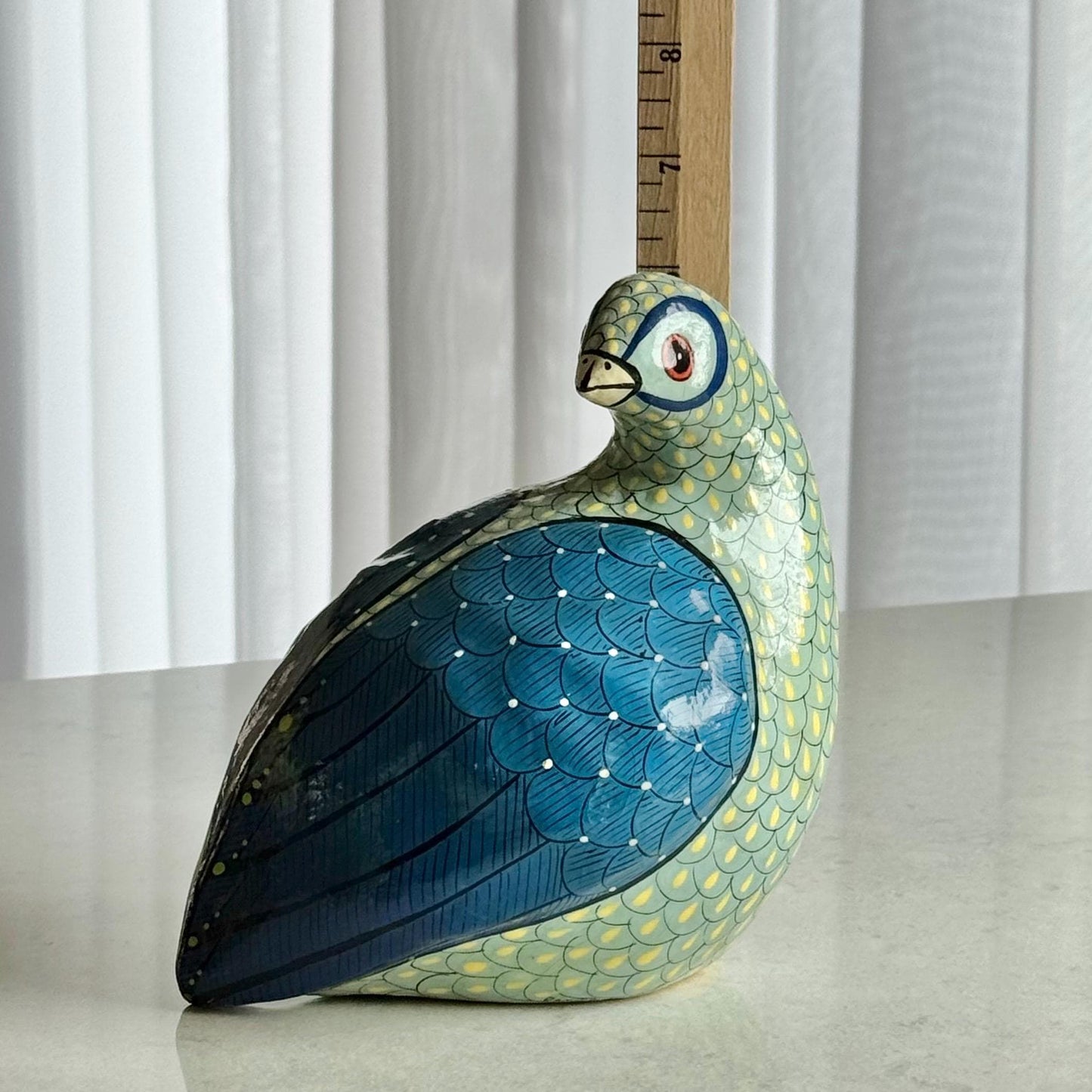 Vintage Signed Ramiro Coss y Leon Paper Mache Quail Bird