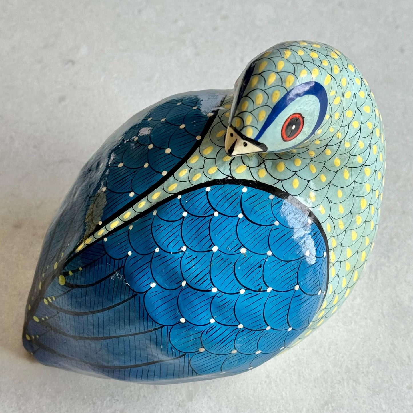 Vintage Signed Ramiro Coss y Leon Paper Mache Quail Bird