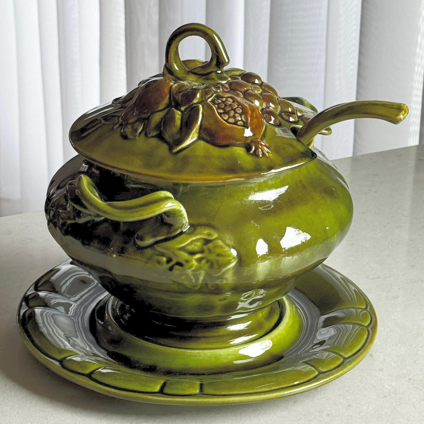 Vintage N.S. Gustin Co. Tureen with Ladle and Underplate (circa 1961)