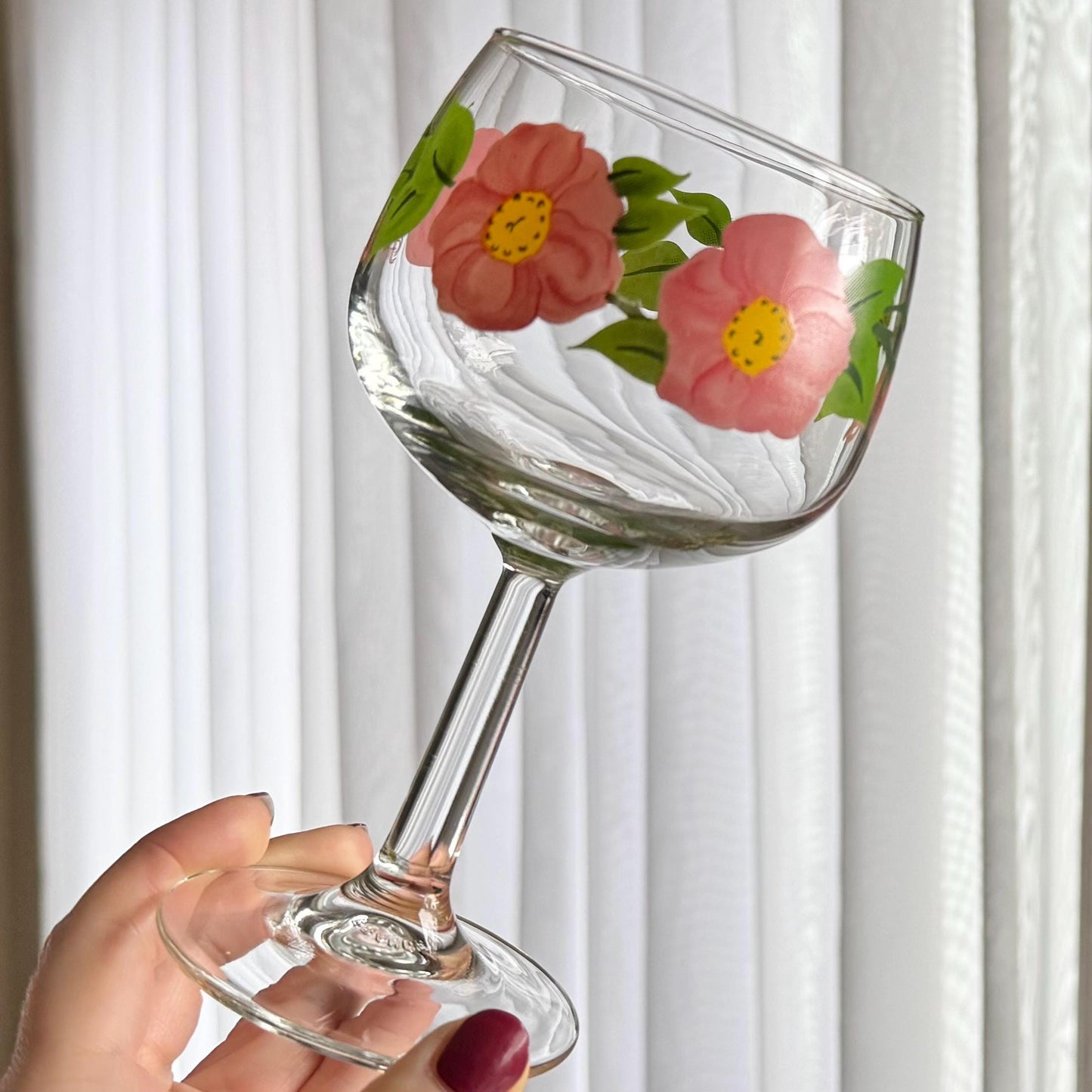 Vintage Franciscan Desert Rose Glasses (6-1/2 inch, 12 oz.) - Set of 8