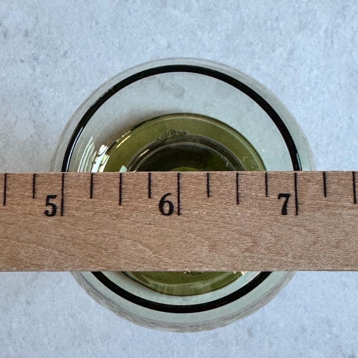 Vintage Austrian Roemer Green Glasses with a Grape and Vine Design in Gold - Set of 6