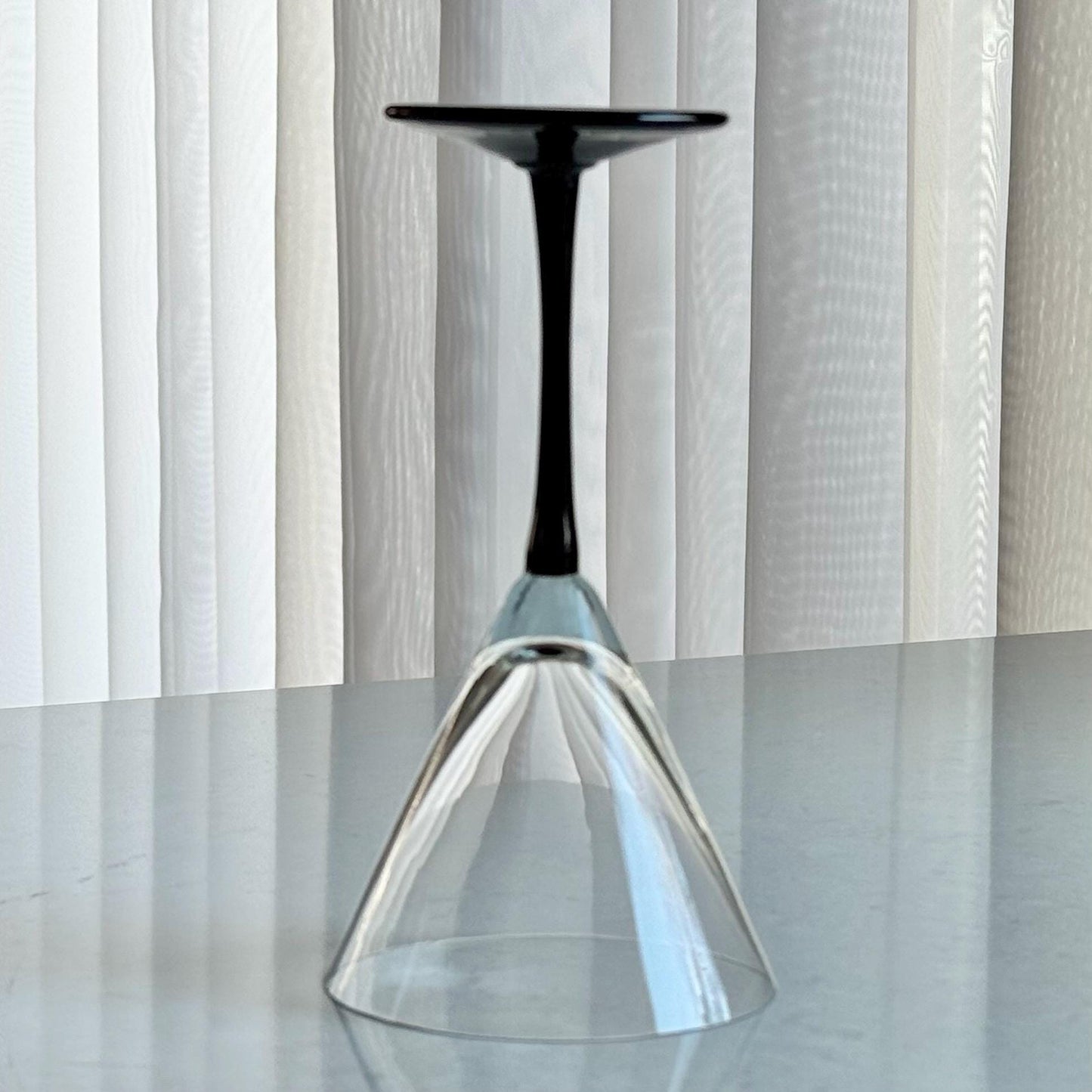 Vintage Artland Black Stem Glasses (#AL2) - Set of 6