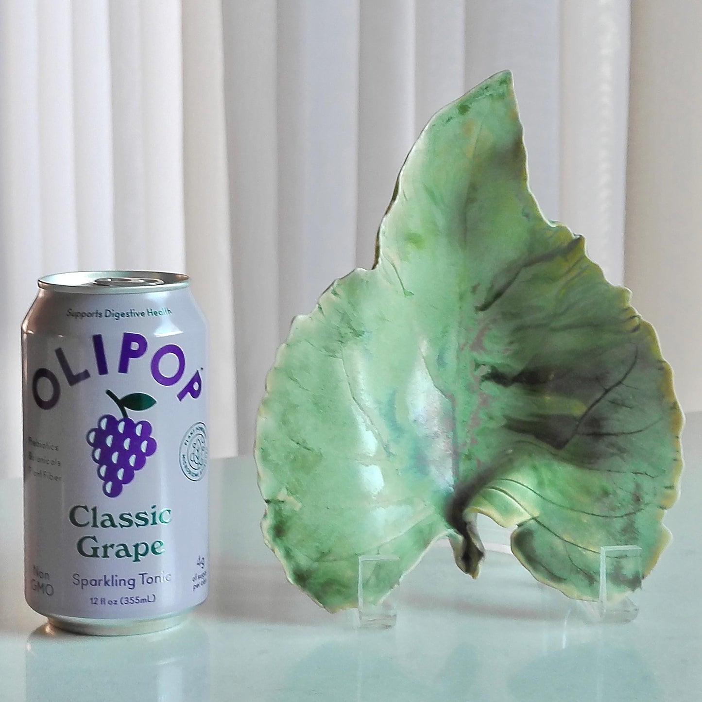 Vintage Hand Painted Sunflower Leaf