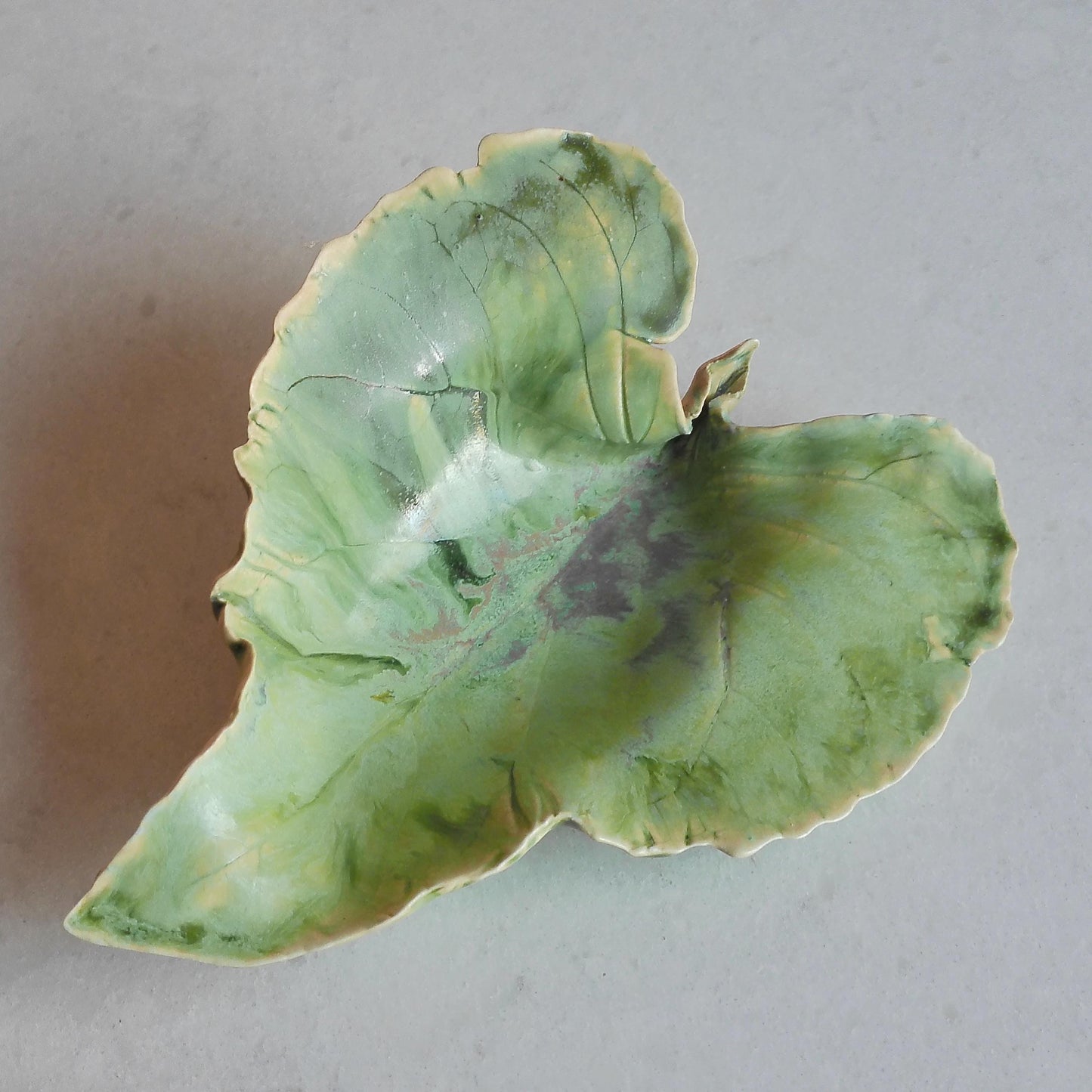 Vintage Hand Painted Sunflower Leaf