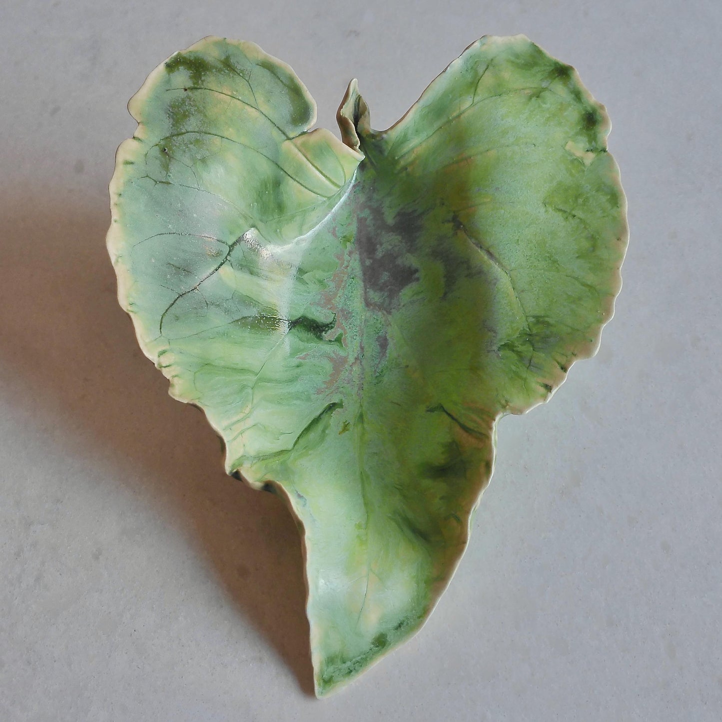 Vintage Hand Painted Sunflower Leaf
