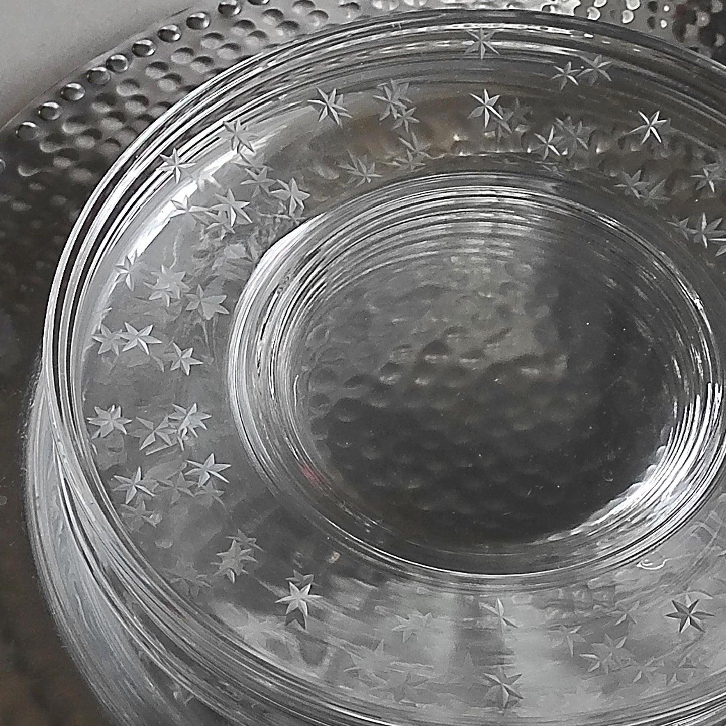 Vintage Fostoria National Star Etched Plates (circa 1933 - 1943) - Set of 8