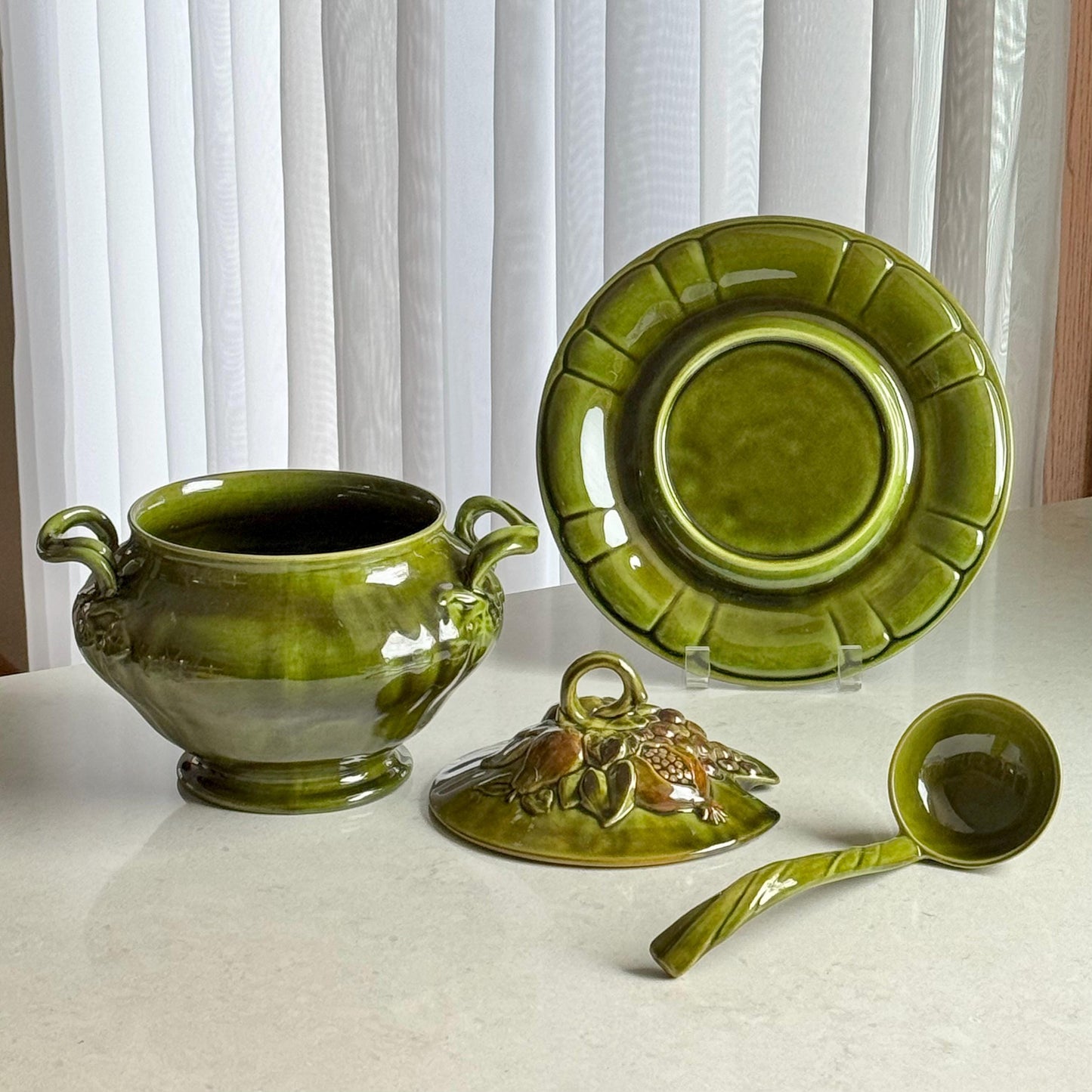 Vintage N.S. Gustin Co. Tureen with Ladle and Underplate (circa 1961)